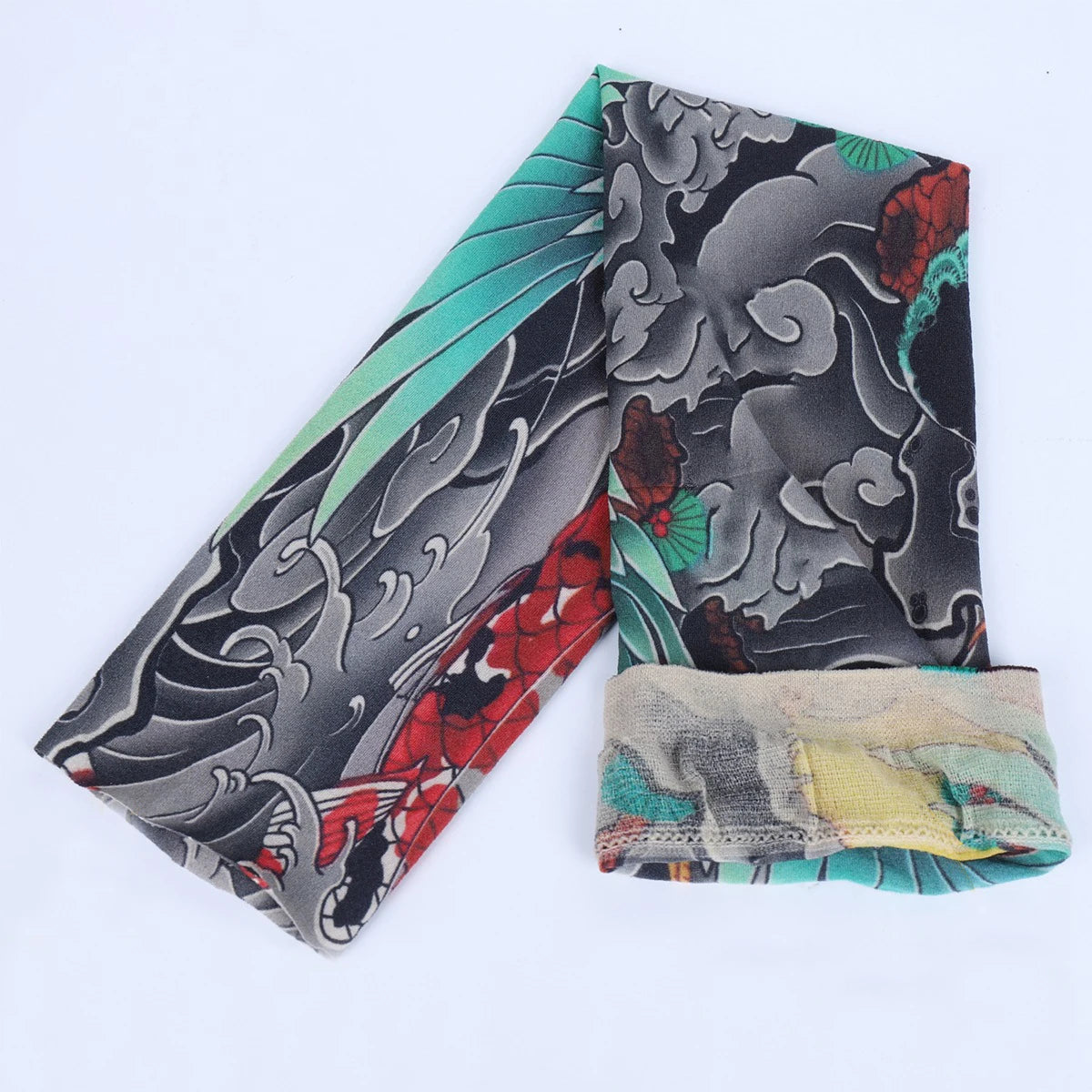 2Pcs Black Snake Tattoo Sleeves Men Women UV Sun Protection Arm Warmers Outdoor Cycling Sports Fake Tattoo Full Arm Sleeves
