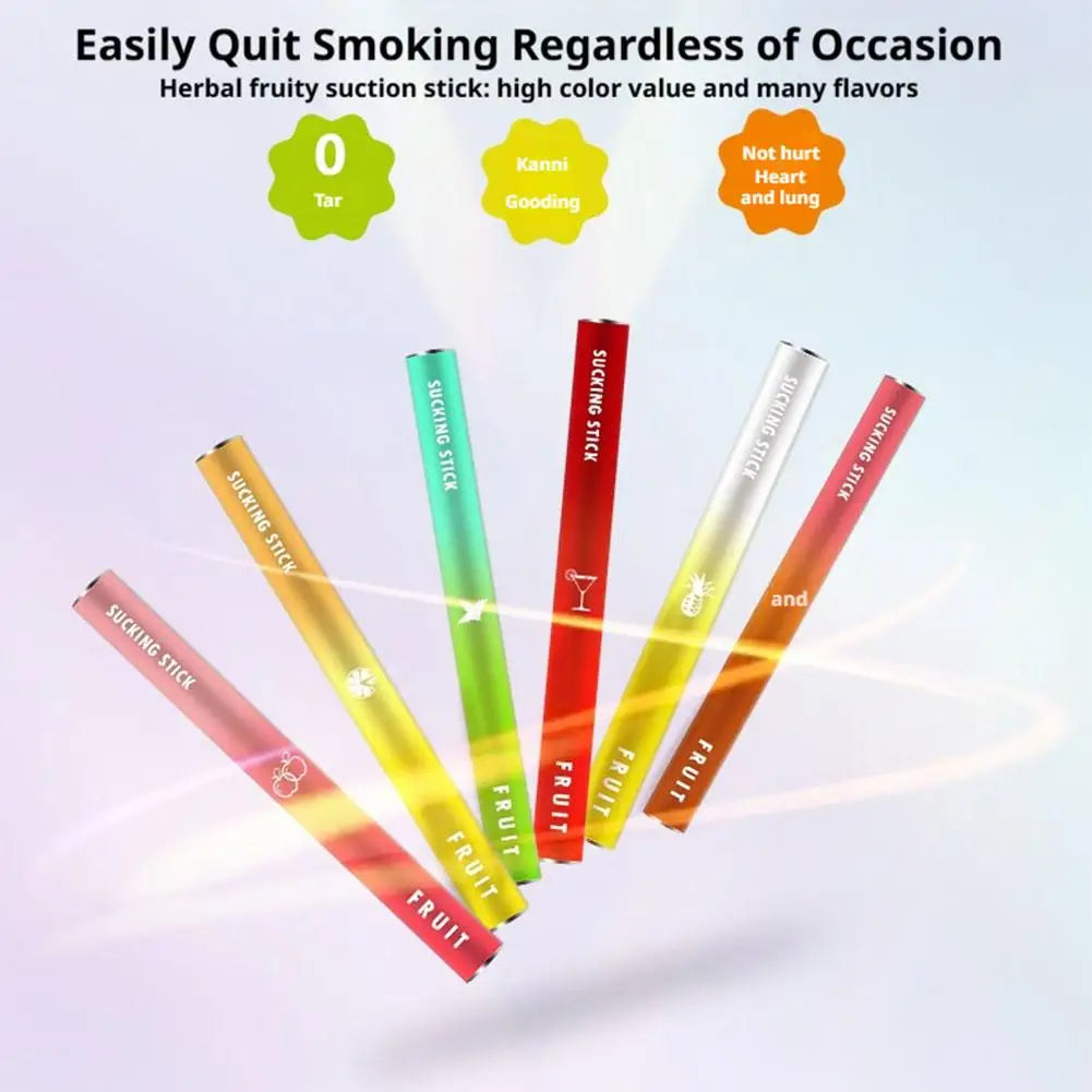 Fruit Flavor Cigarette Replacement Stick Nicotine Free Smoking Relieve Smoking Addiction Freshen Breath Smoking Cessation Stick