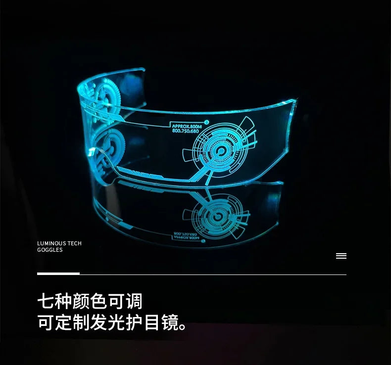 LED luminous glasses, technological glasses, rainbow storm glasses, bar atmosphere props