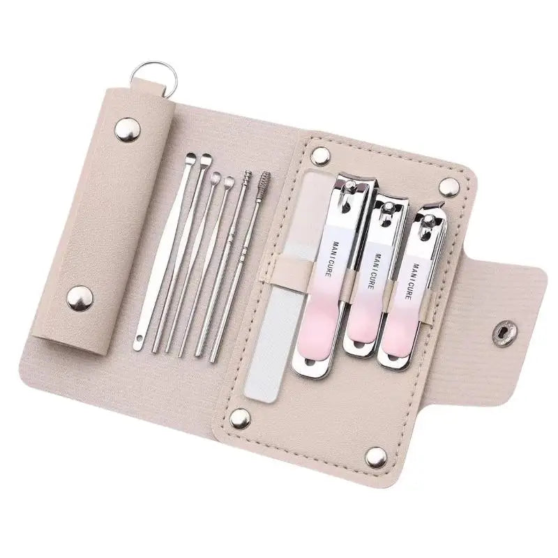 10-Piece Professional Nail Clippers Nail File Set Stainless Steel Manicure & Pedicure Kit With Ear Digging Spoon Grooming