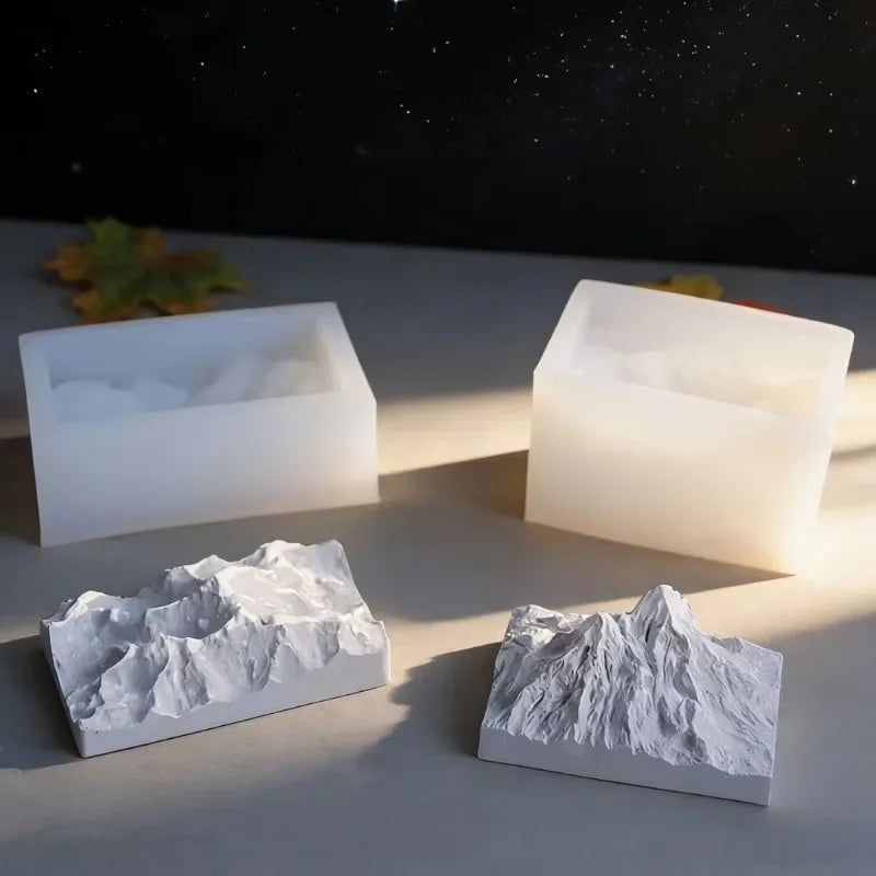 2026 New 3D Snow Mountain Cake Mold Silicone DIY Alps Ice Mountains Scented Gypsum Baking Decorative Item Mould for Home Garden