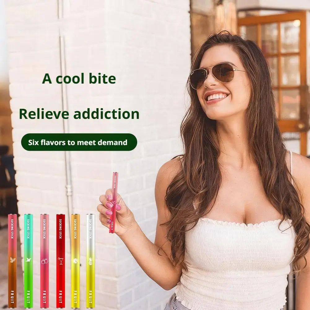 Fruit Flavor Cigarette Replacement Stick Nicotine Free Smoking Relieve Smoking Addiction Freshen Breath Smoking Cessation Stick