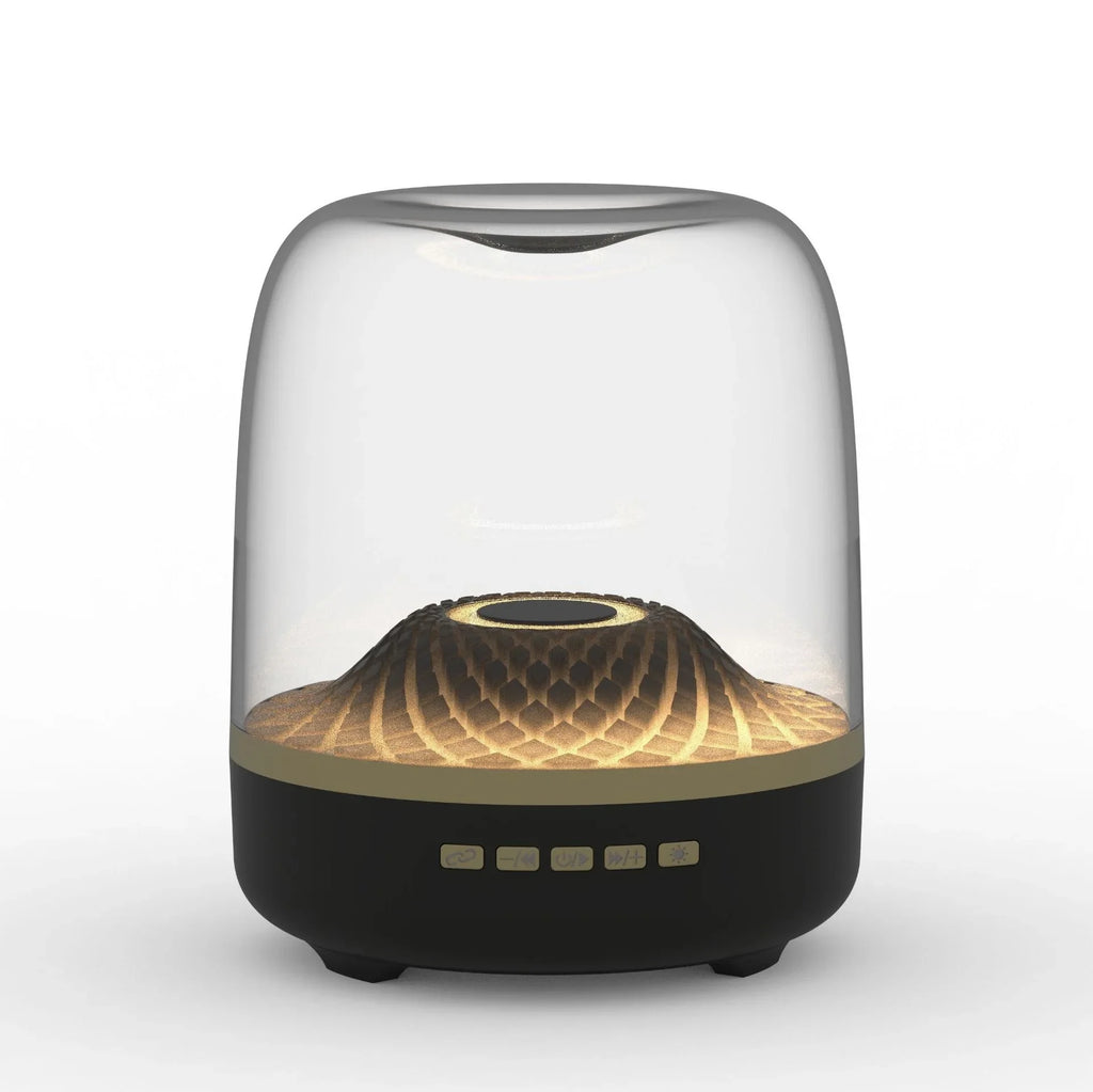 2025 New Glass 4th Generation Colorful Light Wireless Bluetooth Speaker Mini Computer Plug in Convenient Outdoor Subwoofer Speak