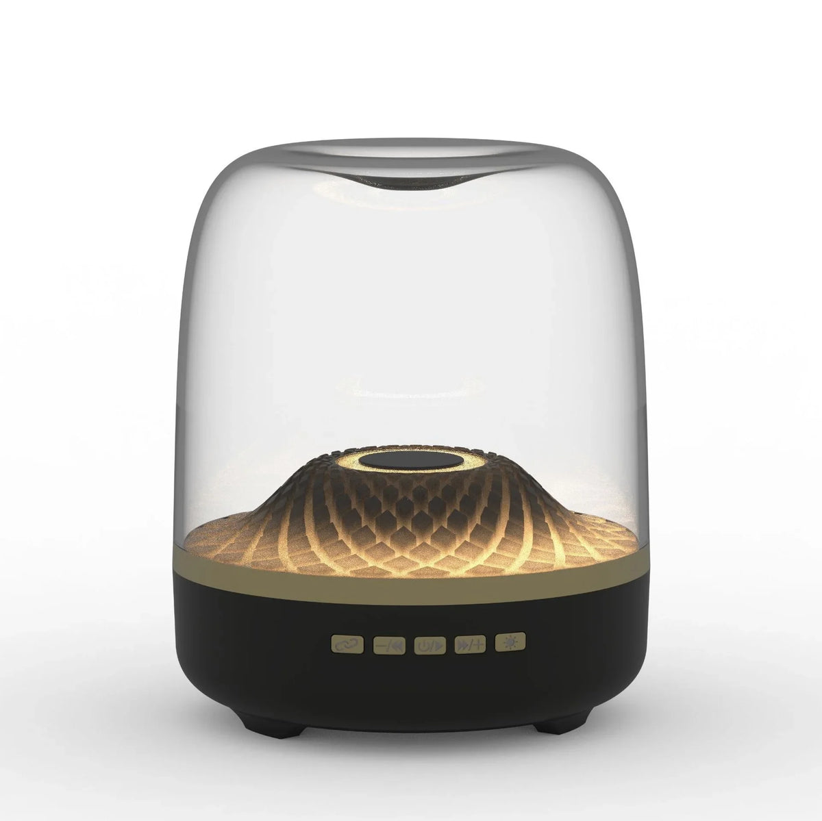 2025 New Glass 4th Generation Colorful Light Wireless Bluetooth Speaker Mini Computer Plug in Convenient Outdoor Subwoofer Speak