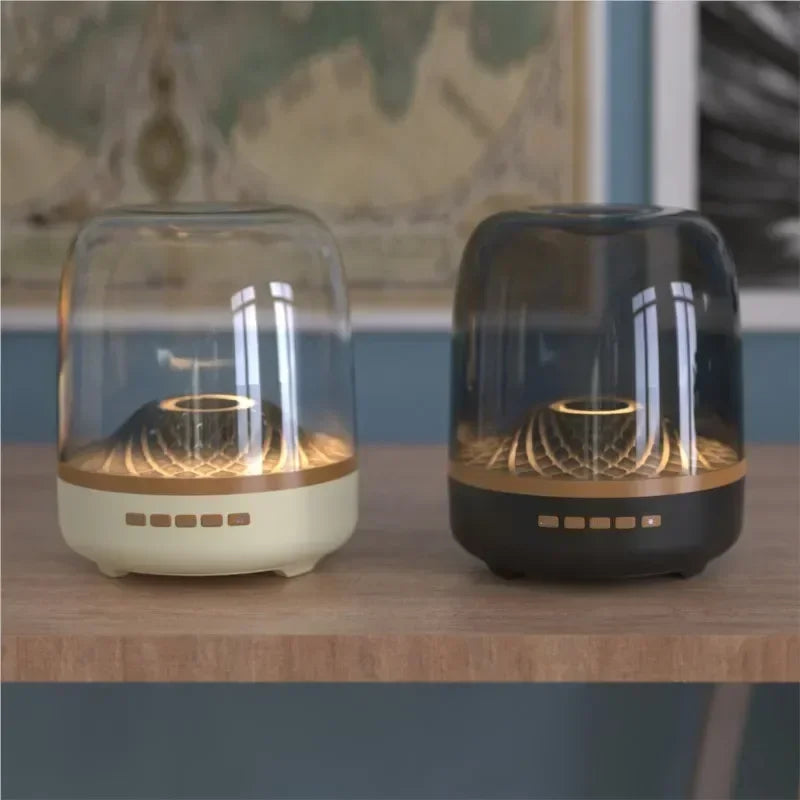 2025 New Glass 4th Generation Colorful Light Wireless Bluetooth Speaker Mini Computer Plug in Convenient Outdoor Subwoofer Speak