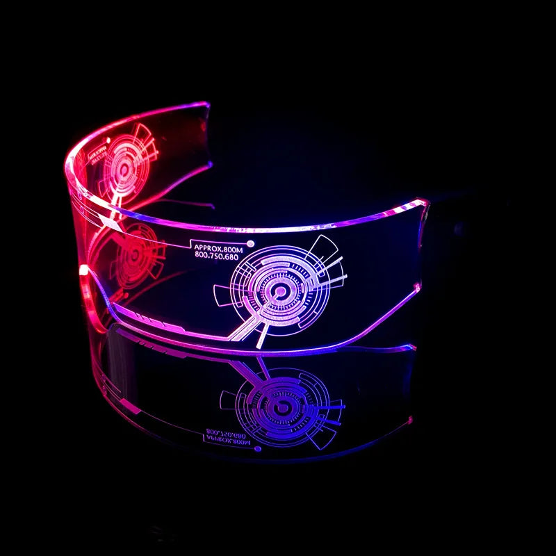 LED luminous glasses, technological glasses, rainbow storm glasses, bar atmosphere props