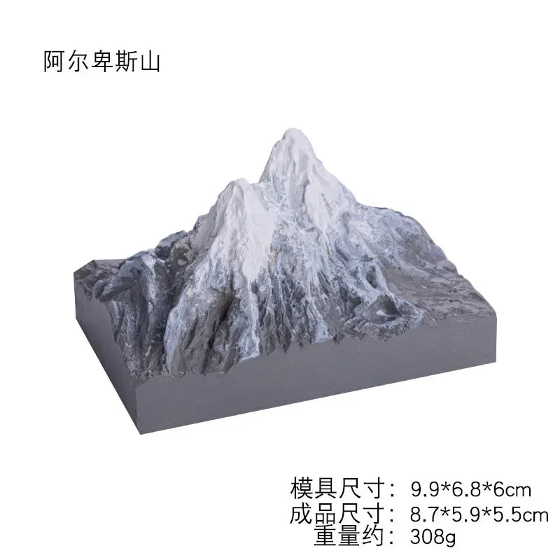 2026 New 3D Snow Mountain Cake Mold Silicone DIY Alps Ice Mountains Scented Gypsum Baking Decorative Item Mould for Home Garden