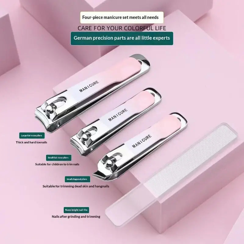 10-Piece Professional Nail Clippers Nail File Set Stainless Steel Manicure & Pedicure Kit With Ear Digging Spoon Grooming
