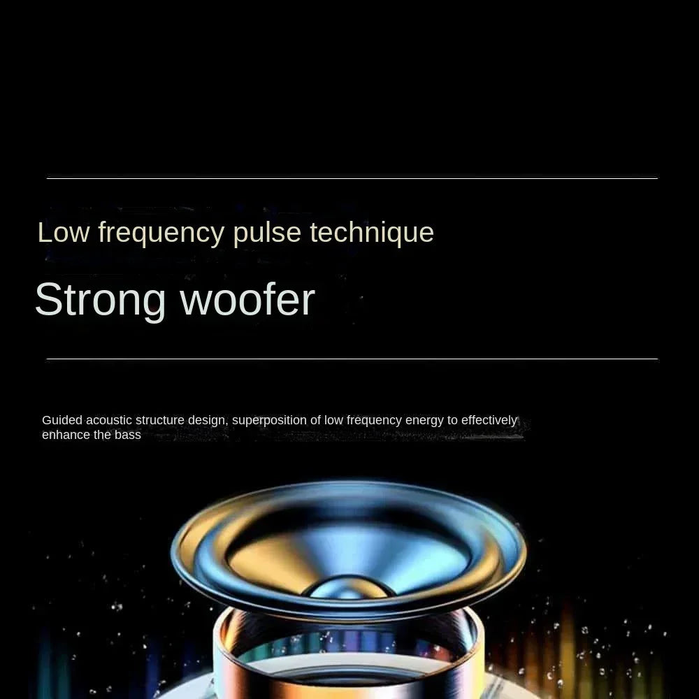 2025 New Glass 4th Generation Colorful Light Wireless Bluetooth Speaker Mini Computer Plug in Convenient Outdoor Subwoofer Speak