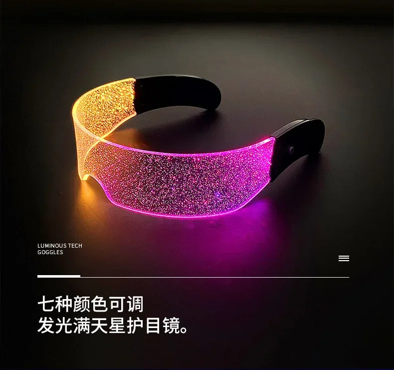LED luminous glasses, technological glasses, rainbow storm glasses, bar atmosphere props