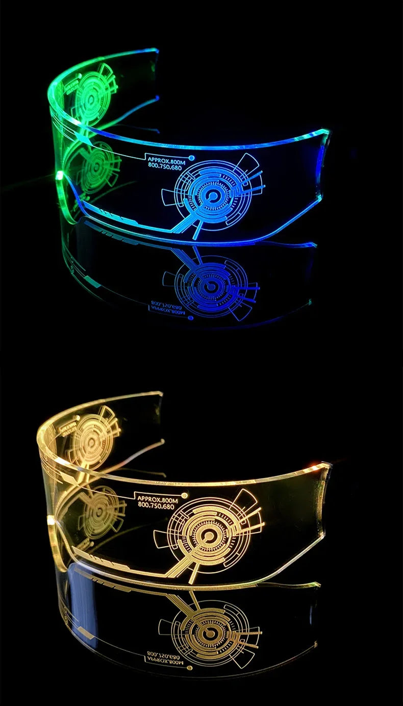LED luminous glasses, technological glasses, rainbow storm glasses, bar atmosphere props