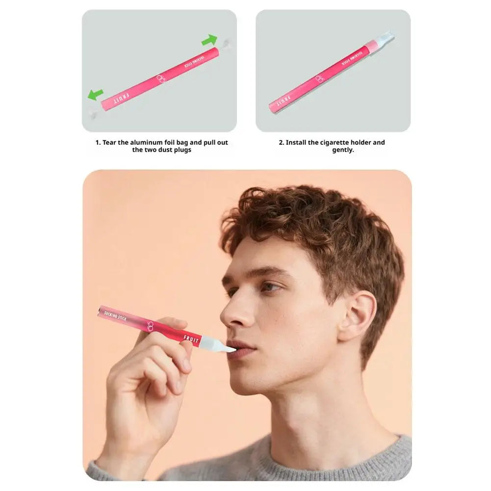 Fruit Flavor Cigarette Replacement Stick Nicotine Free Smoking Relieve Smoking Addiction Freshen Breath Smoking Cessation Stick