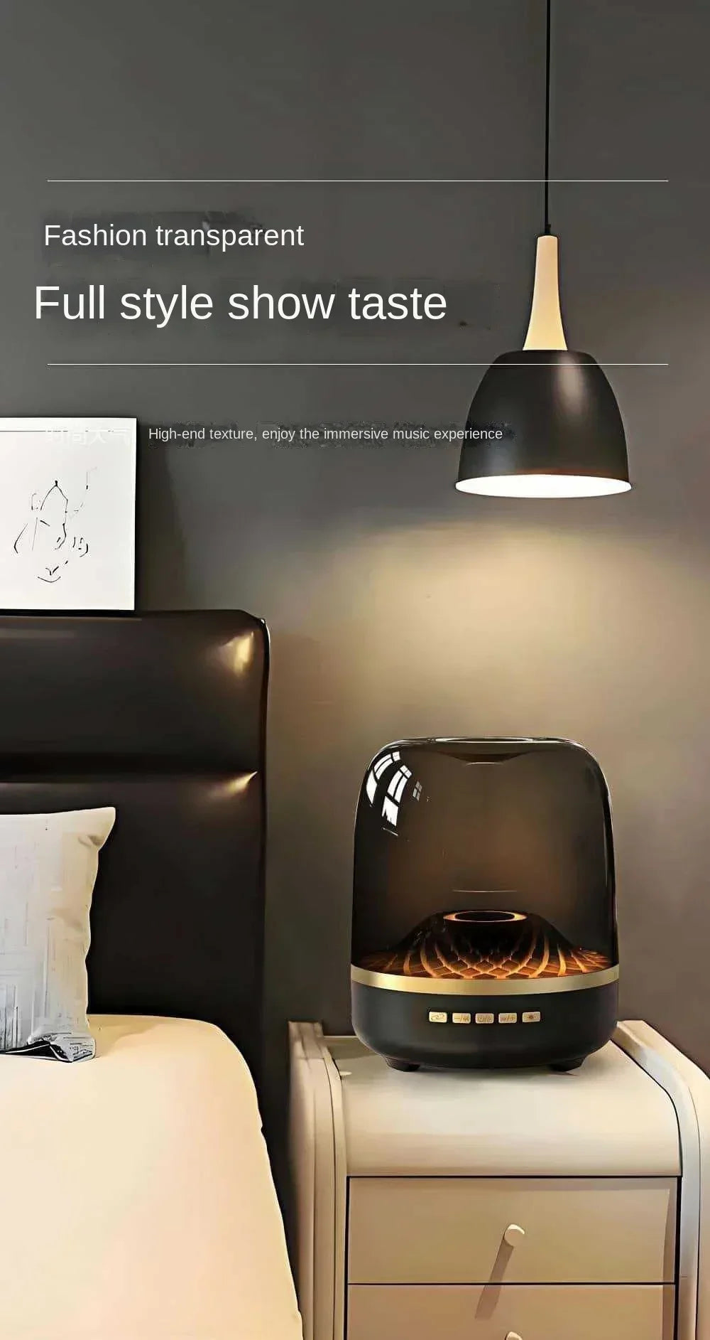 2025 New Glass 4th Generation Colorful Light Wireless Bluetooth Speaker Mini Computer Plug in Convenient Outdoor Subwoofer Speak