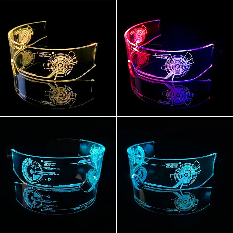 LED luminous glasses, technological glasses, rainbow storm glasses, bar atmosphere props