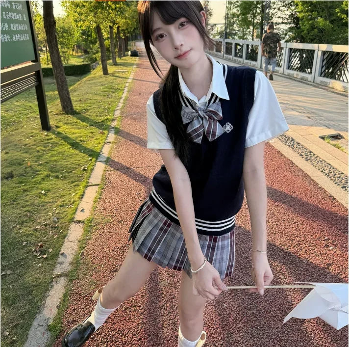 Japanese School Uniform, College Style Uniform, Short Skirt, Student Pleated Dance Skirt