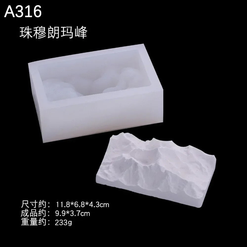 2026 New 3D Snow Mountain Cake Mold Silicone DIY Alps Ice Mountains Scented Gypsum Baking Decorative Item Mould for Home Garden