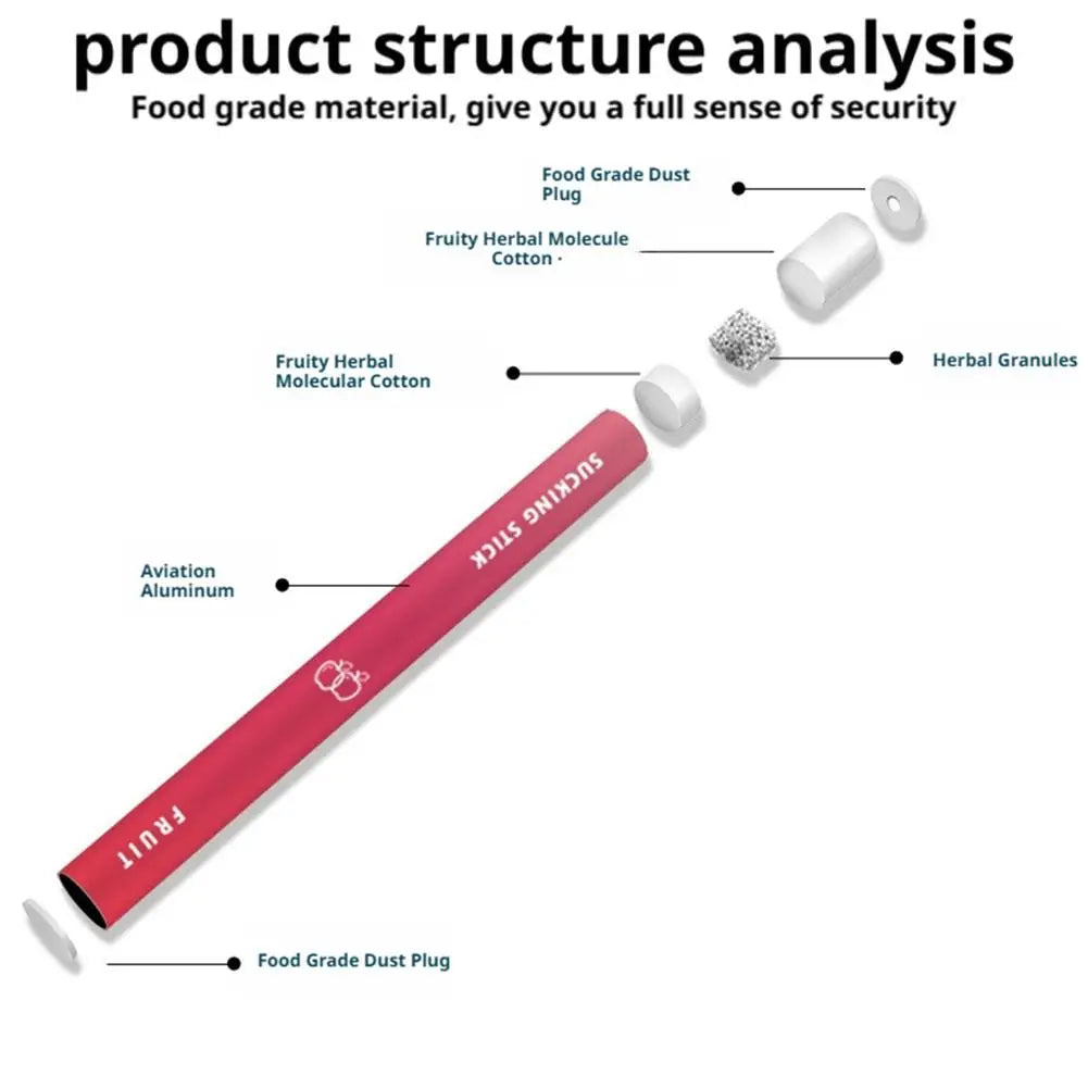 Fruit Flavor Cigarette Replacement Stick Nicotine Free Smoking Relieve Smoking Addiction Freshen Breath Smoking Cessation Stick