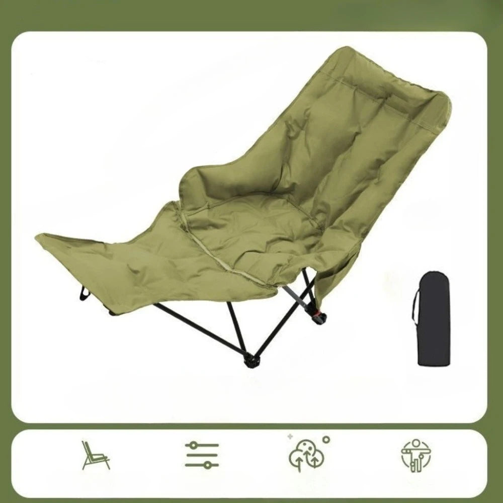 Portable Outdoor Suthing Chair Moon Chair Nap Chair Cam Beach Chair Foldable High Barest Large Bearing Capaci